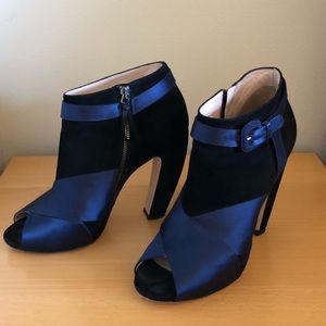 Miu Miu SDE + silk upper, LTHR soles Booties,sz 40